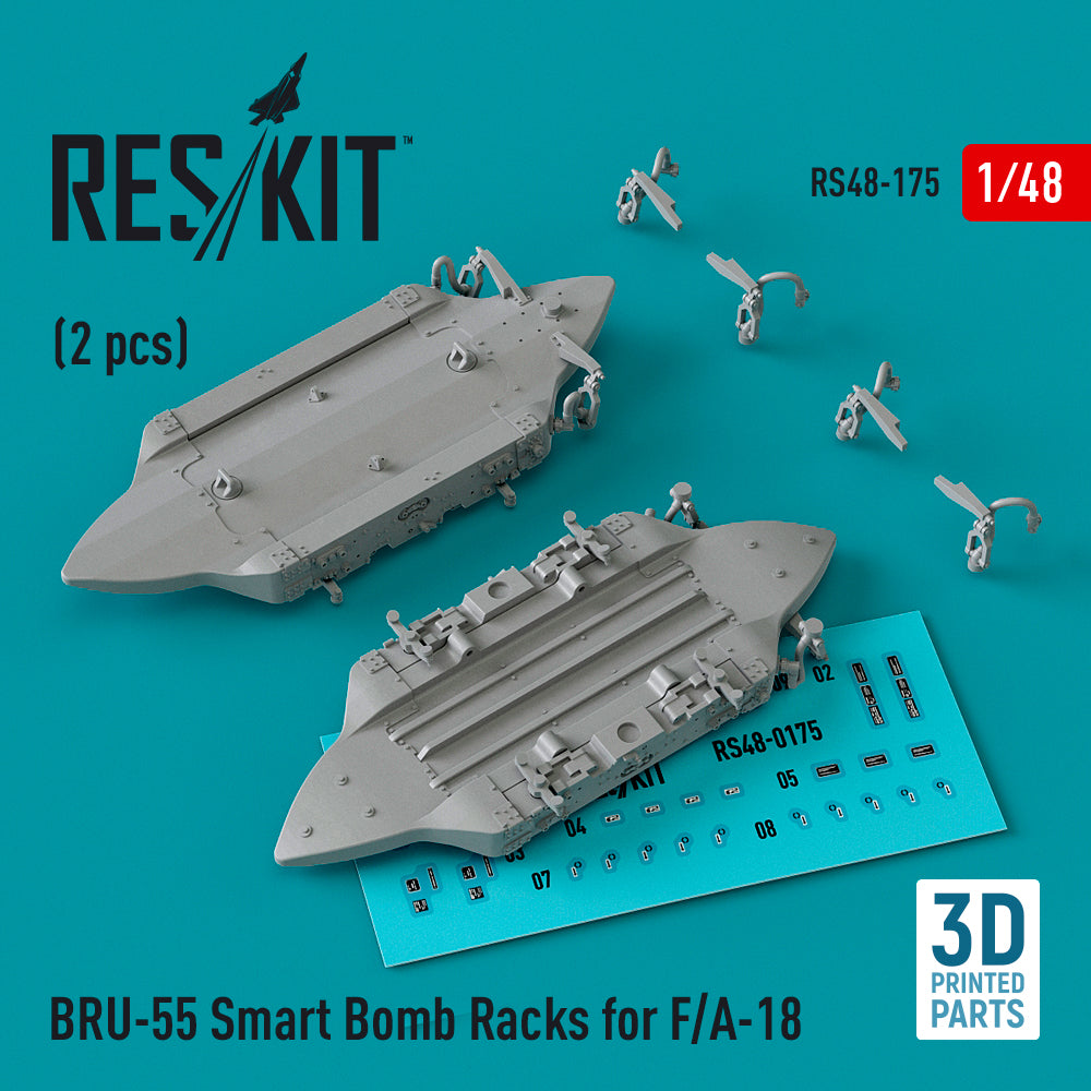 ResKit RS48-0175 1:48 BRU-55 Smart bomb Racks for F-18