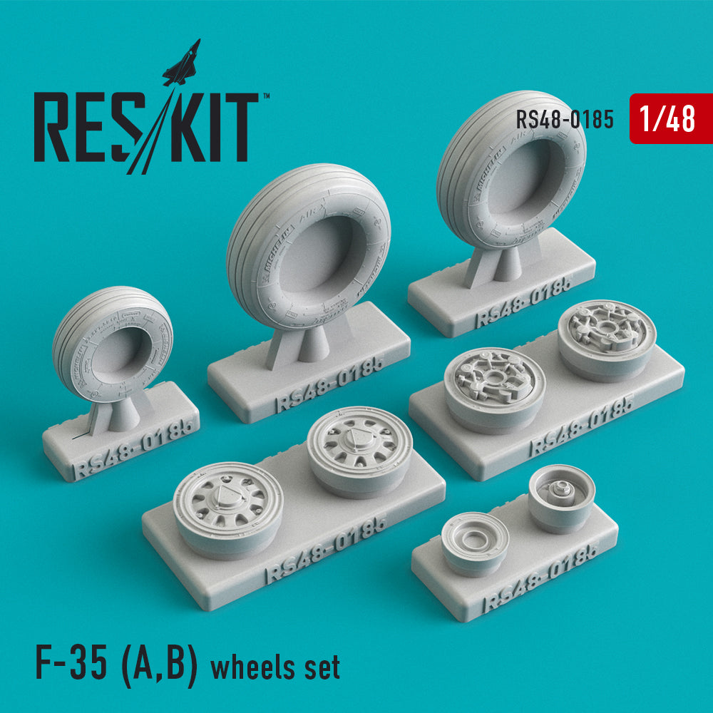 ResKit RS48-0185 1:48 Lockheed-Martin F-35A/Lockheed-Martin F-35B) wheels set