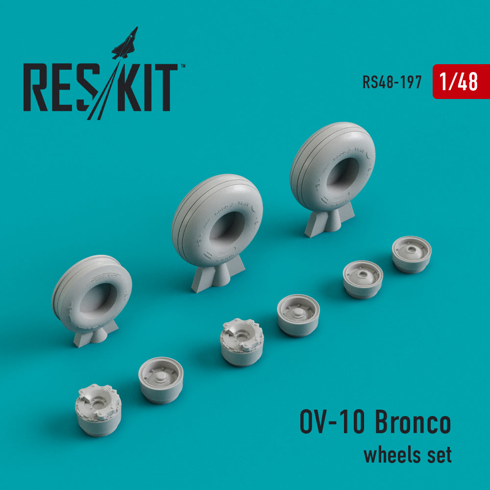 ResKit RS48-0197 1:48 North-American/Rockwell OV-10A/C/OV-10D Bronco wheels set