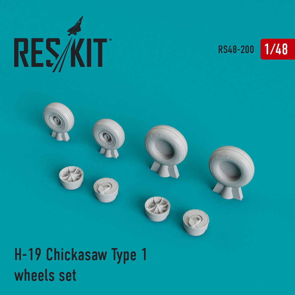 ResKit RS48-0200 1:48 Sikorsky S-55/H-19 Chickasaw Type 1 wheels set