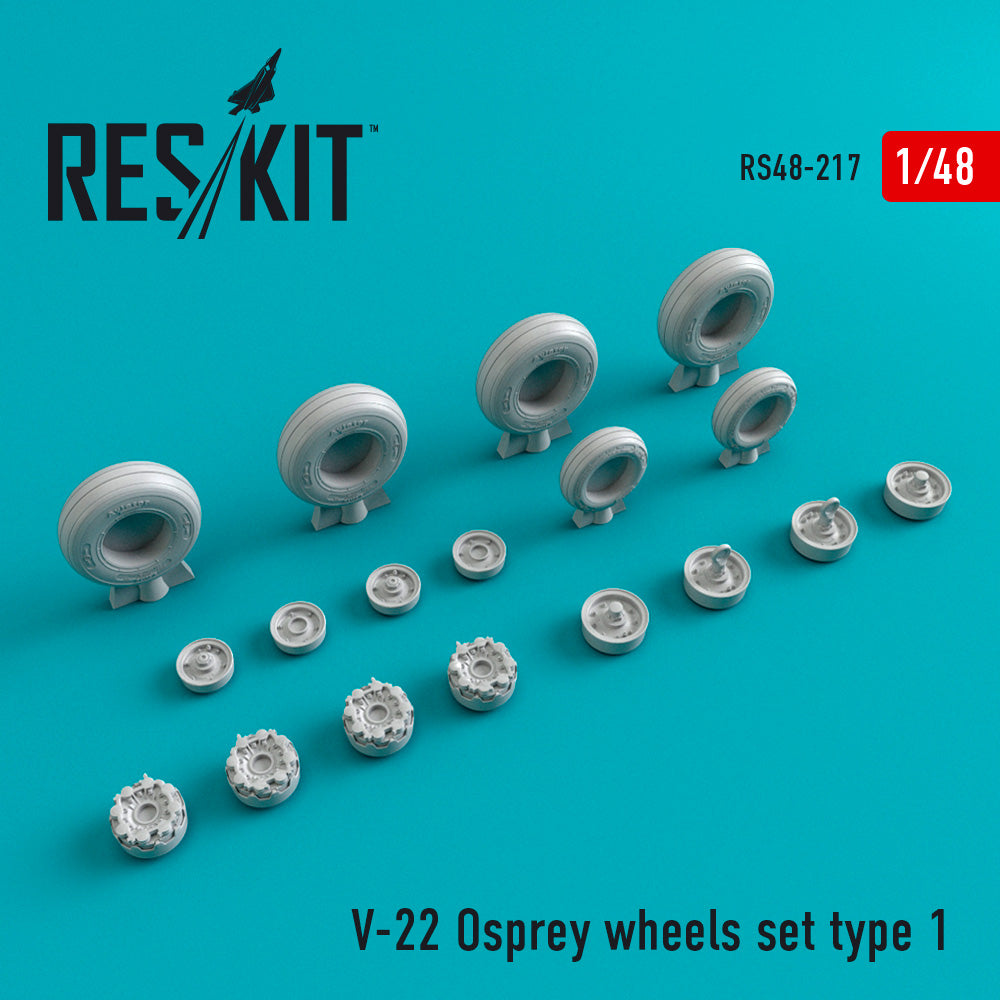 ResKit RS48-0217 1:48 Bell-Boeing V-22 Osprey Type 1 wheels set