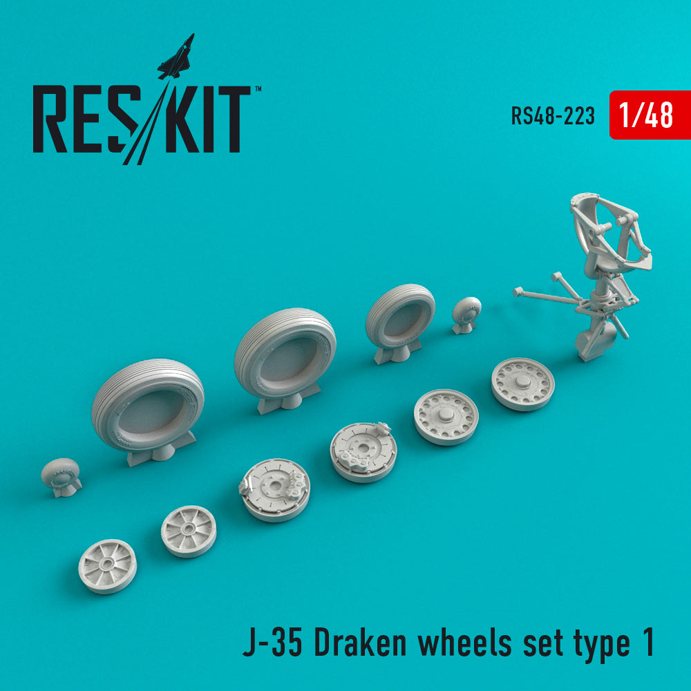 ResKit RS48-0223 1:48 Saab J-35 Draken Type 1 wheels set