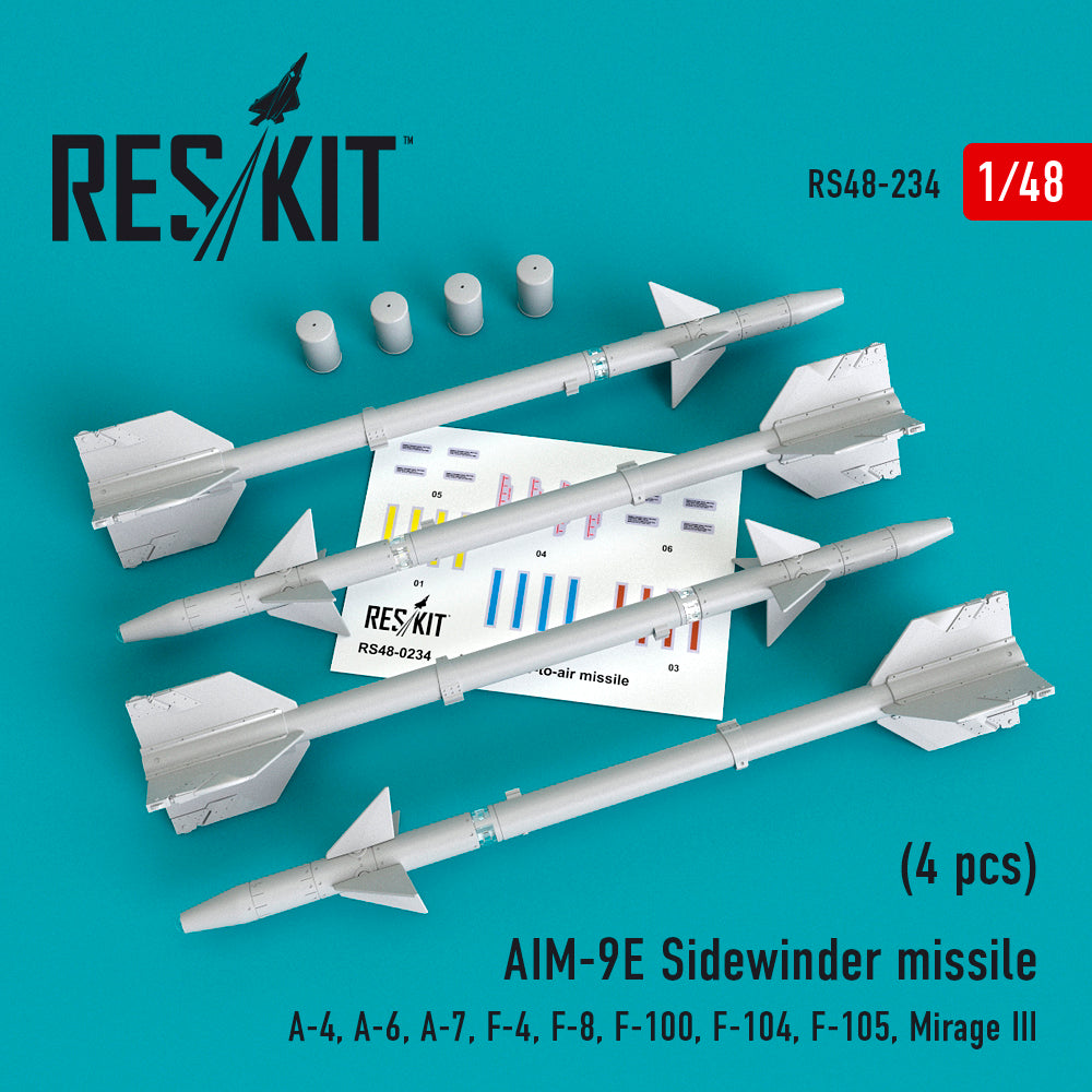 ResKit RS48-0234 1:48 AIM-9E Sidewinder missile
