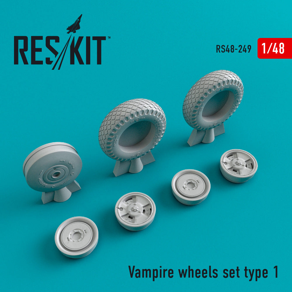 ResKit RS48-0249 1:48 de Havilland Vampire type 1 wheels set