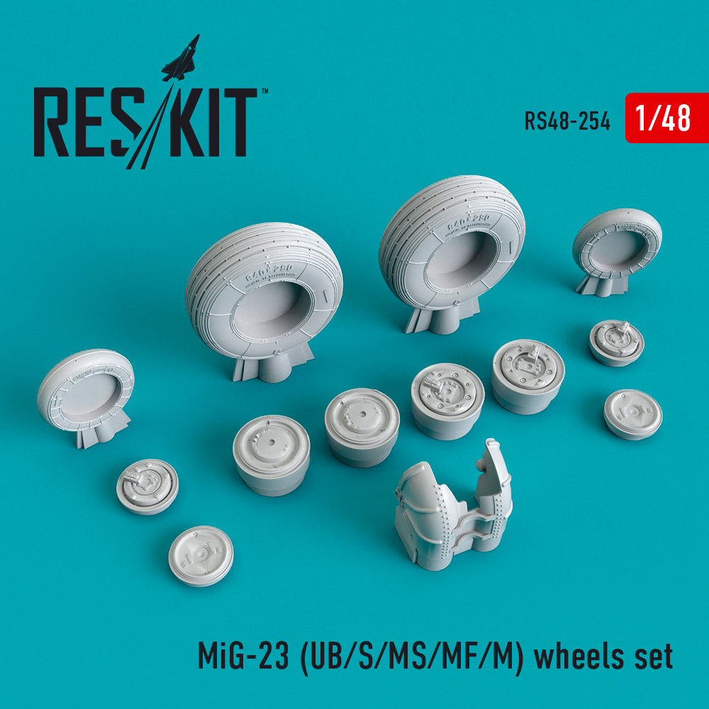 ResKit RS48-0254 1:48 Mikoyan MiG-23UB/MiG-23S/MiG-23MS/MiG-23MF/MiG-23M wheels