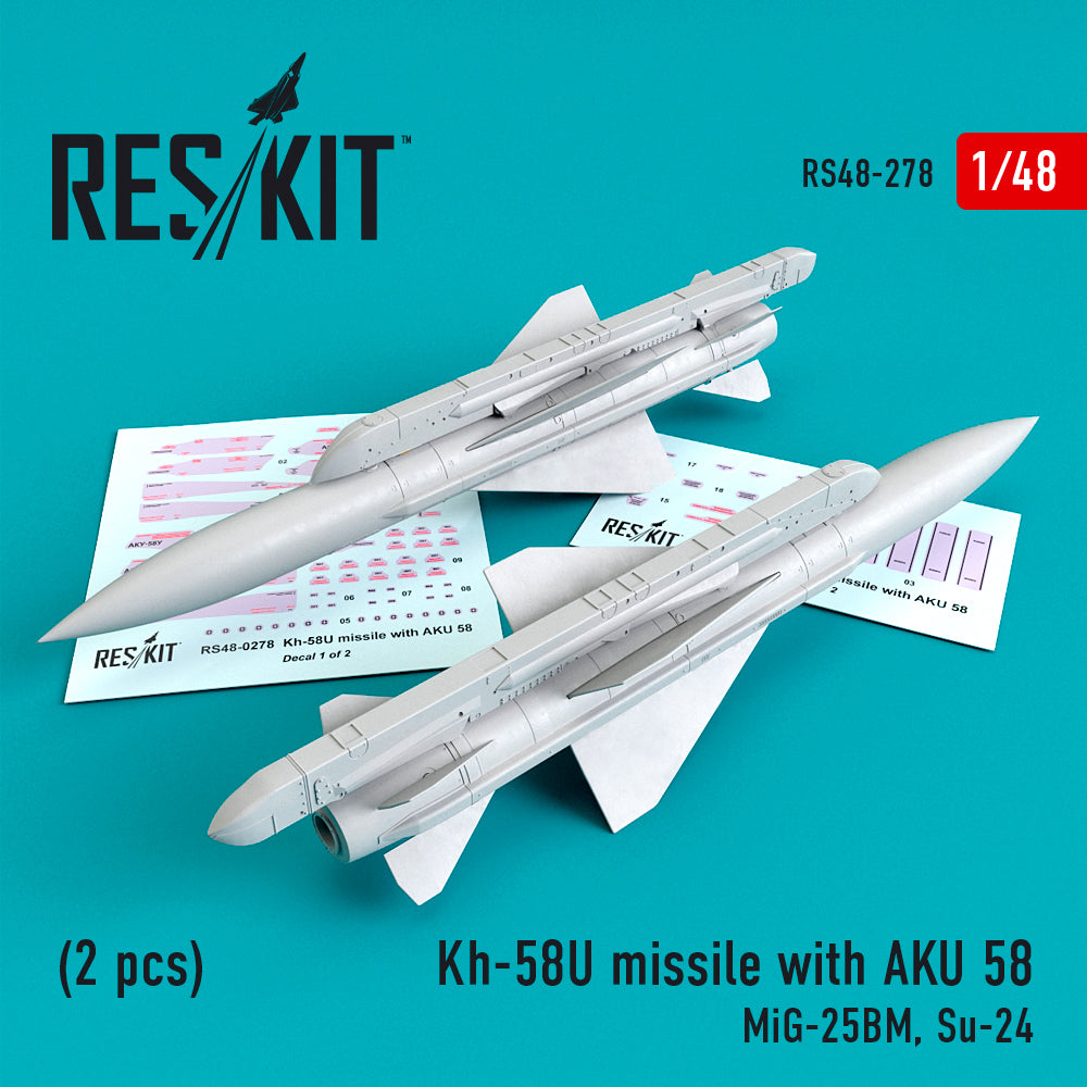 ResKit RS48-0278 1:48 Kh-58U missile with AKU 58