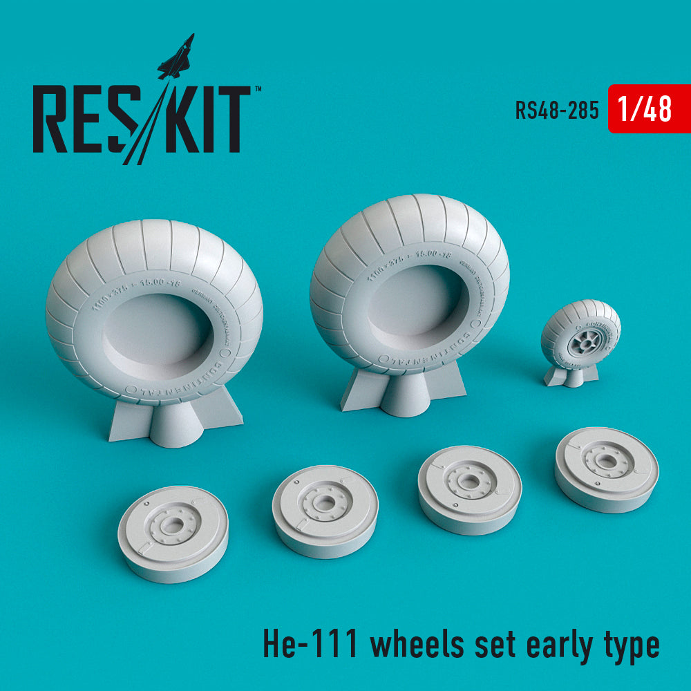 ResKit RS48-0285 1:48 Heinkel He-111 wheels set early type