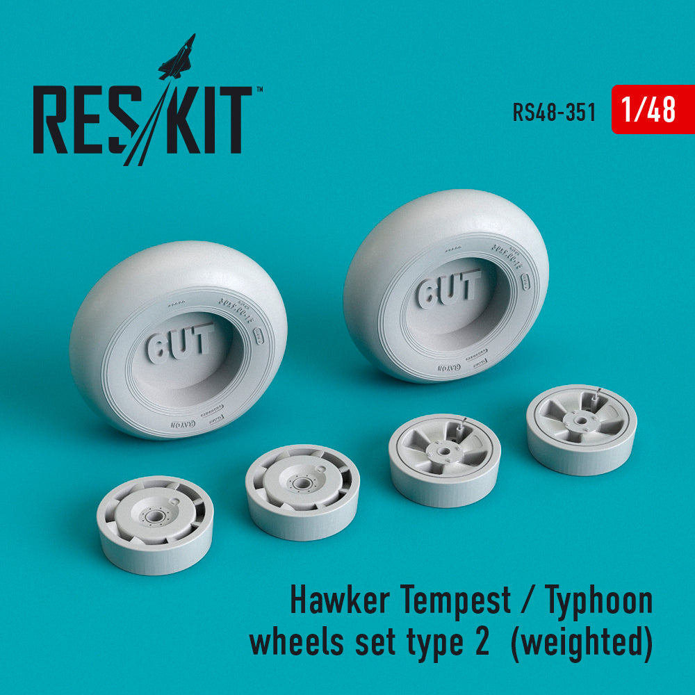 ResKit RS48-0351 1:48 Hawker Tempest/Typhoon wheels set type 2