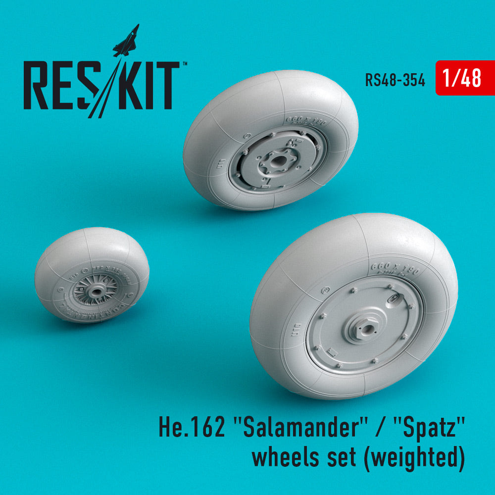 ResKit RS48-0354 1:48 Heinkel He-162 Salamander / Spatz wheels set