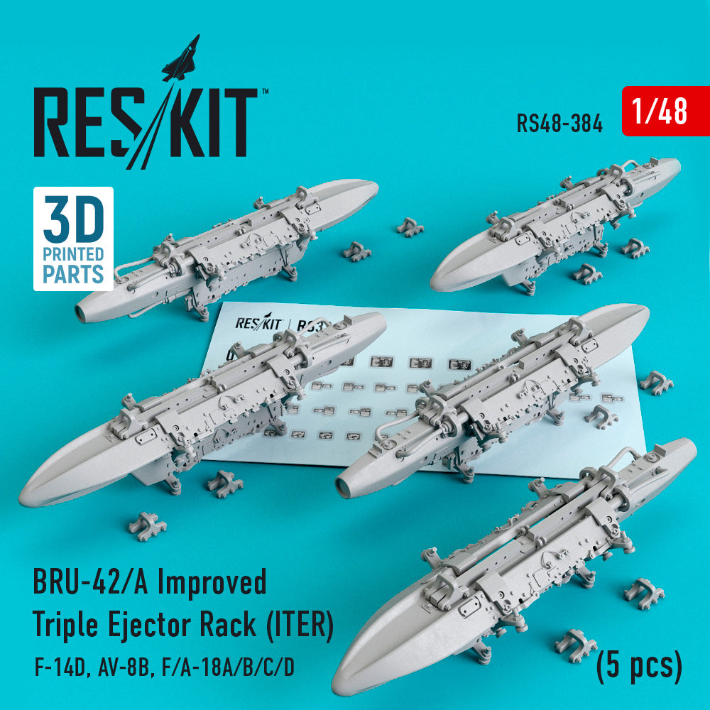 ResKit RS48-0384 1:48 BRU-42/A Improved Triple Ejector Rack