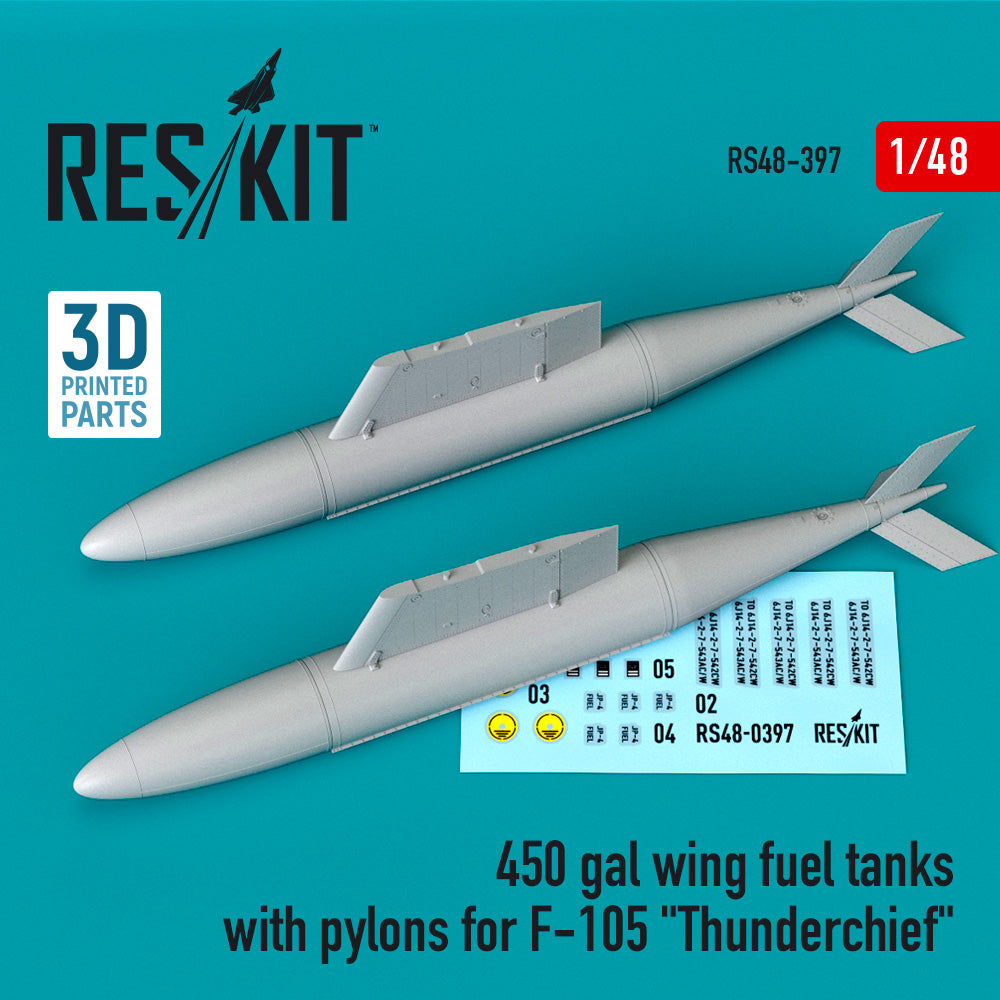 ResKit RS48-0397 1:48 F-105D/G Thunderchief Wing Fuel Tanks