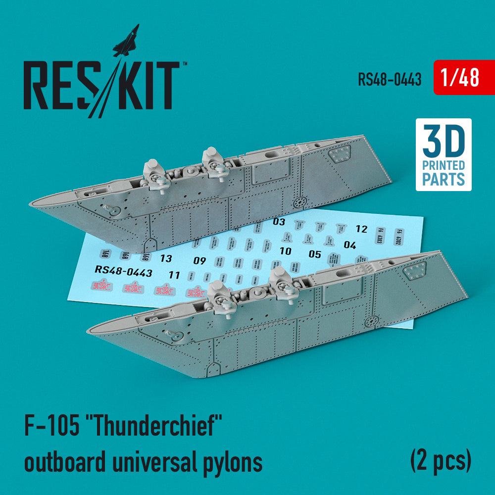 ResKit RS48-0443 1:48 Republic F-105D/F-105G Thunderchief outboard pylons