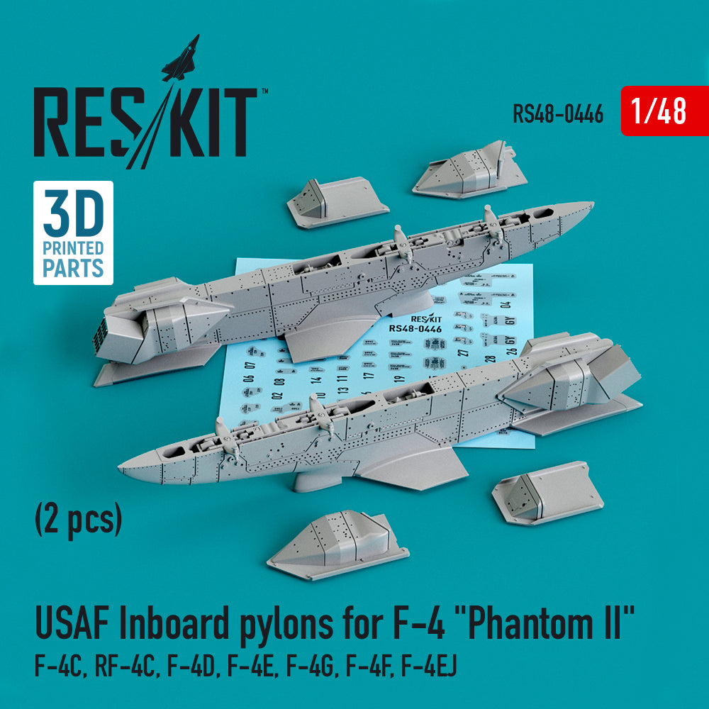 ResKit RS48-0446 1:48 USAF Inboard pylons for McDonnell F-4 Phantom II
