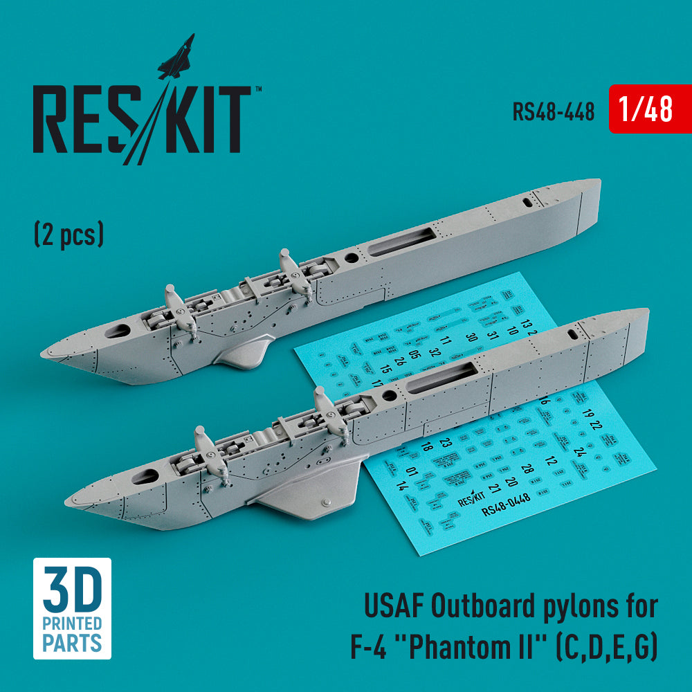 ResKit RS48-0448 1:48 USAF Outboard pylons for McDonnell F-4 Phantom II