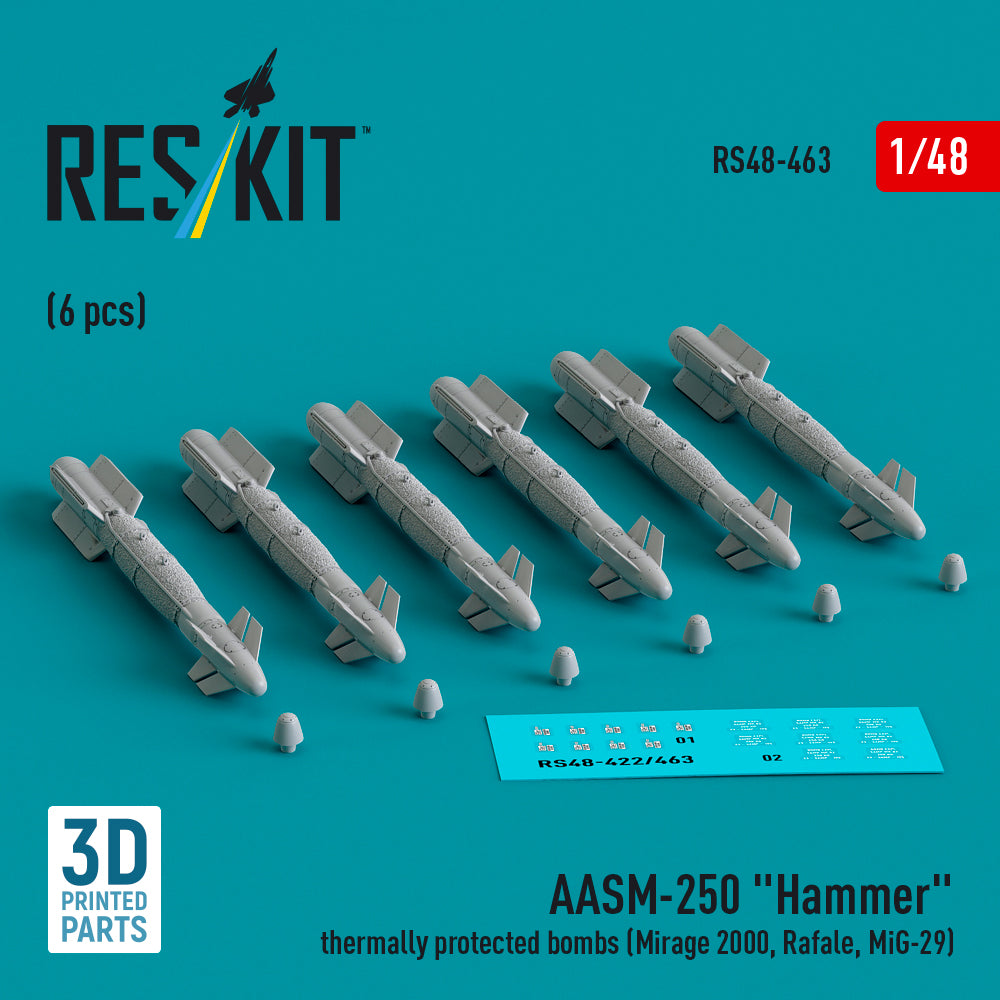 ResKit RS48-0463 1:48 AASM-250 Hammer thermally protected bombs