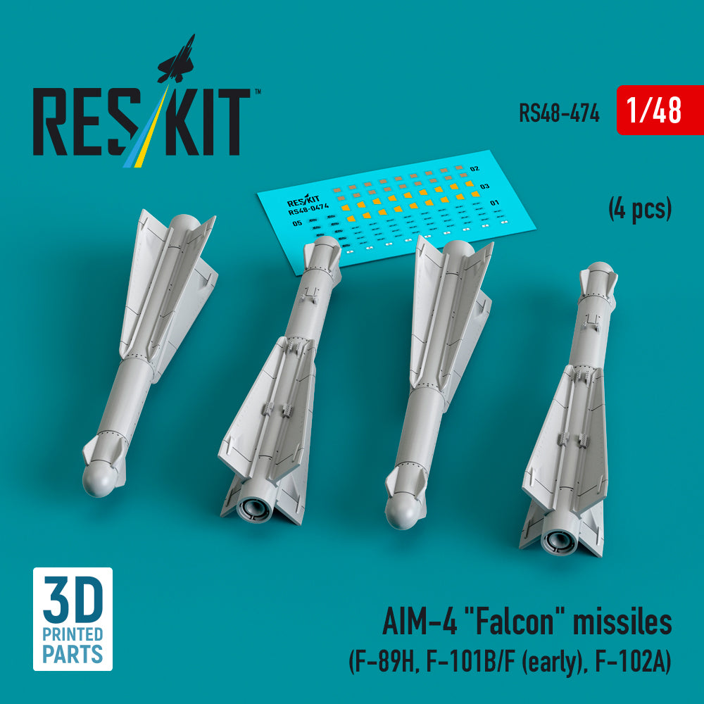ResKit RS48-0474 1:48 AIM-4 Falcon missiles