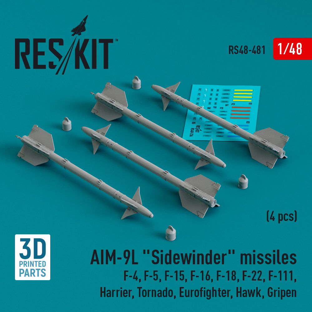 ResKit RS48-0481 1:48 AIM-9L Sidewinder missiles