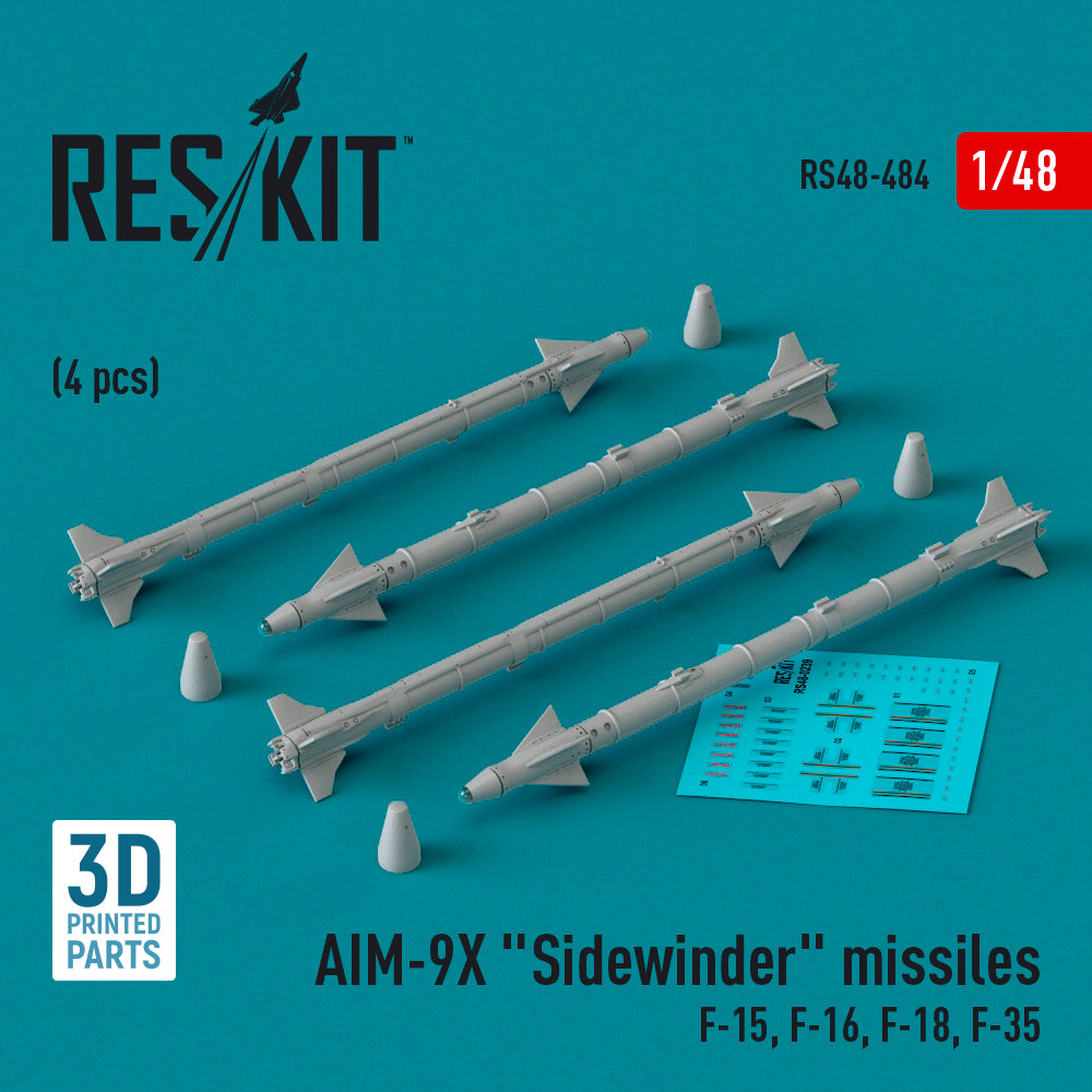 ResKit RS48-0484 1:48 AIM-9X Sidewinder missiles