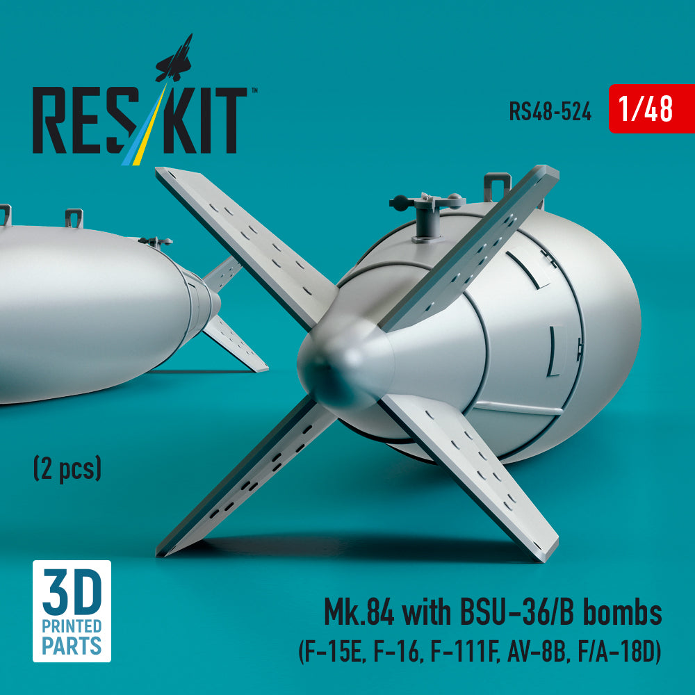ResKit RS48-0524 1:48 Mk.84 with BSU-36/B bombs