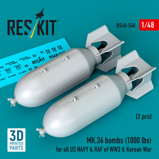 ResKit RS48-0548 1:48 MK.36 bombs