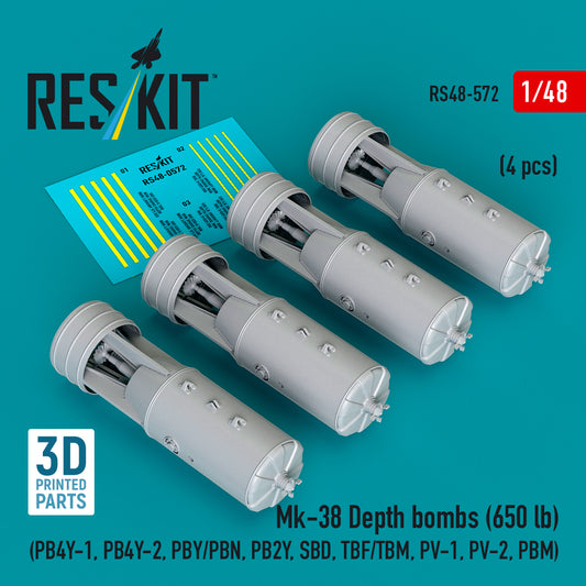 ResKit RS48-0572 1:48 Mk-38 Depth bombs