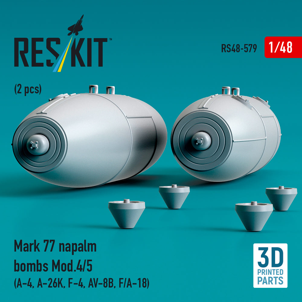 ResKit RS48-0579 1:48 Mark 77 napalm bombs Mod.4/5