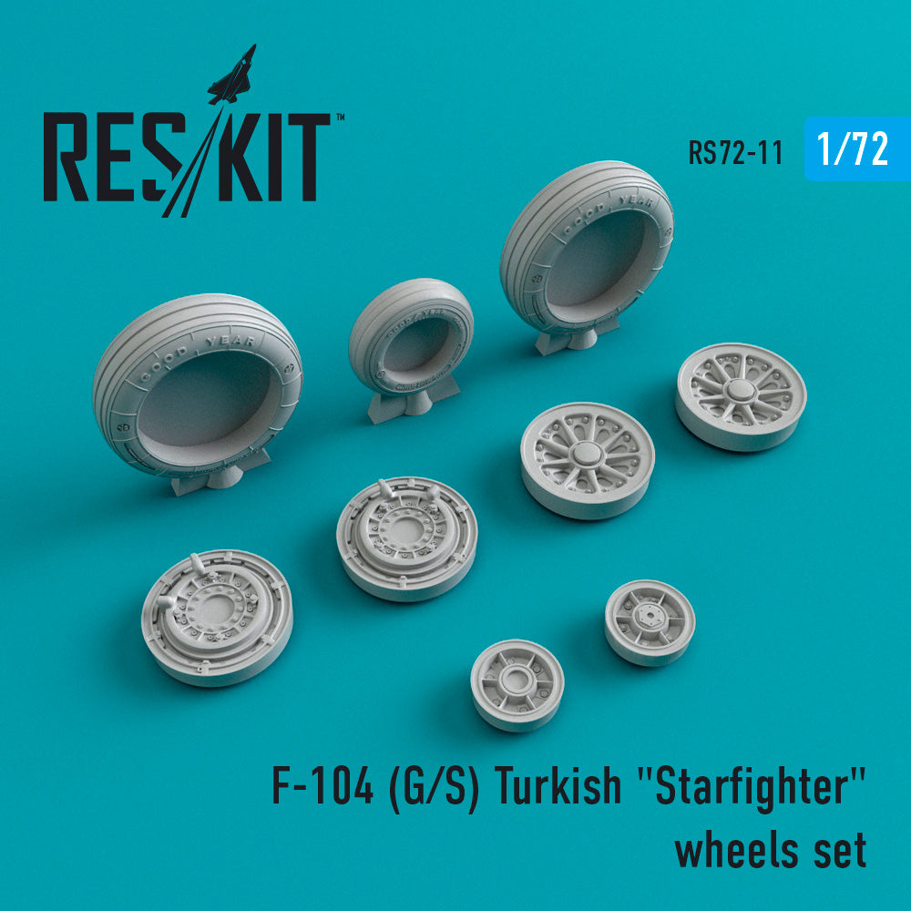 ResKit RS72-0011 1:72 Lockheed F-104G/F-104S) Turkish Starfighter wheels set