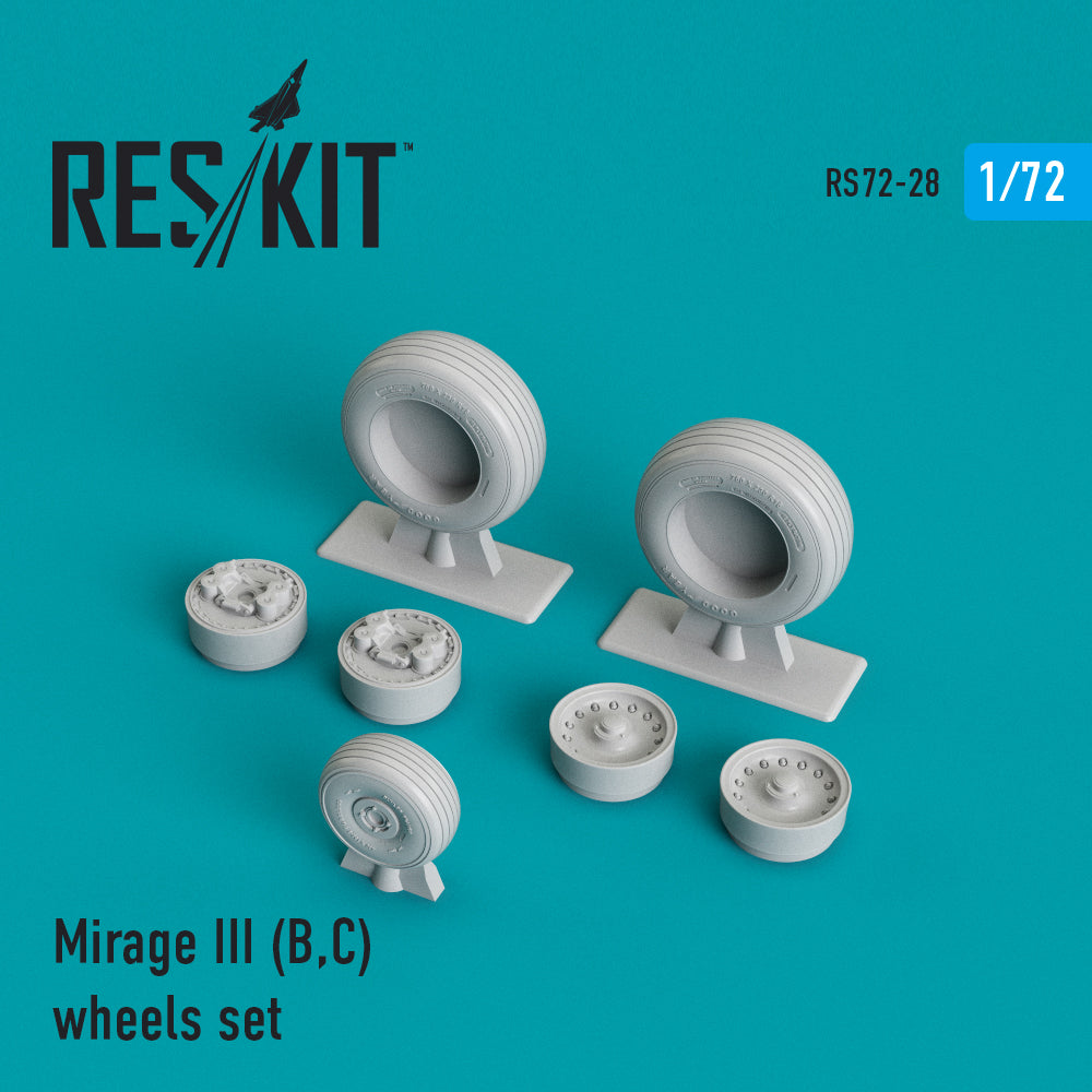 ResKit RS72-0028 1:72 Dassault_Mirage IIIB, IIIC) wheels set