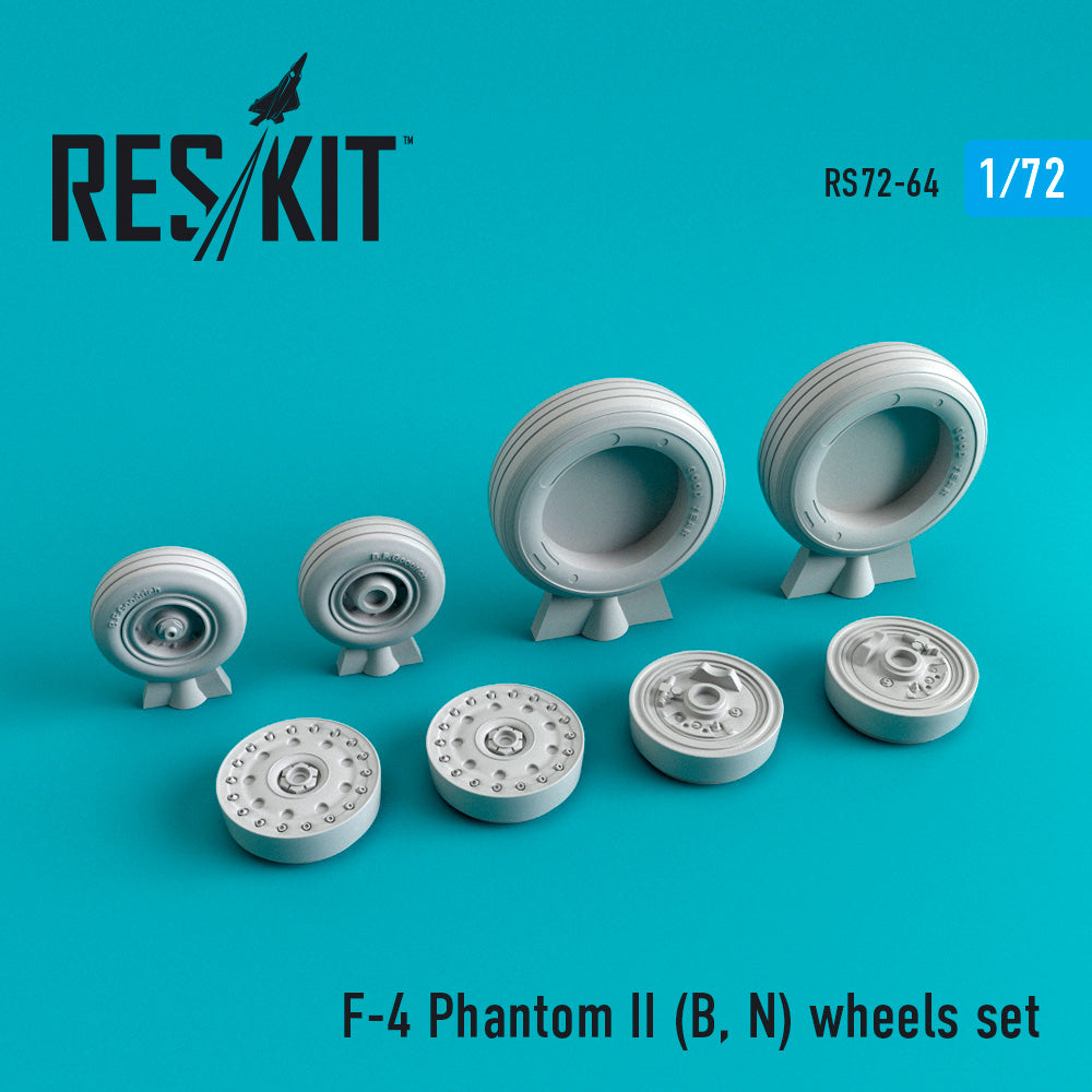 ResKit RS72-0064 1:72 McDonnell F-4B/F-4N/F-4B/N Phantom II wheels set