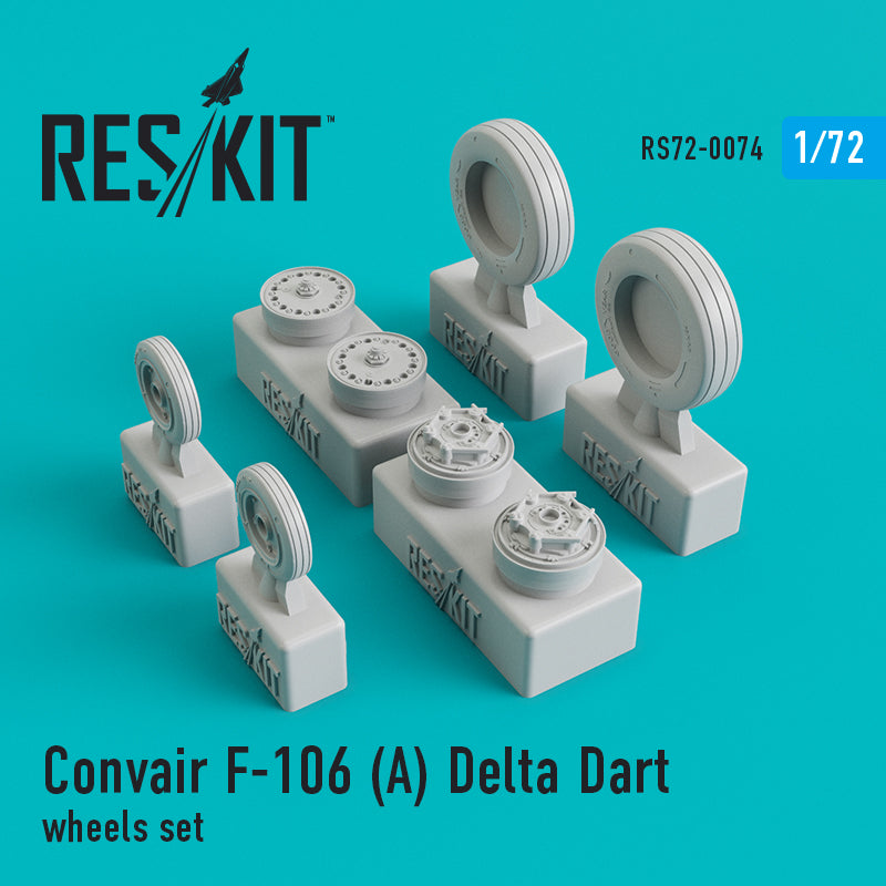 ResKit RS72-0074 1:72 Convair F-106A Delta Dart wheels set