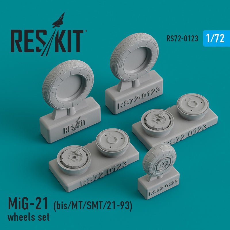 ResKit RS72-0123 1:72 Mikoyan MiG-21Bis/MiG-21MT/MiG-21SMT/MiG-21-93) wheels set