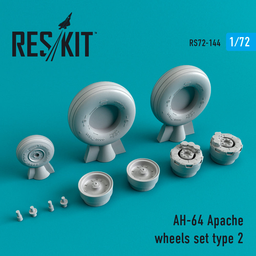 ResKit RS72-0144 1:72 Bell/Boeing AH-64A Apache wheels set Type 2