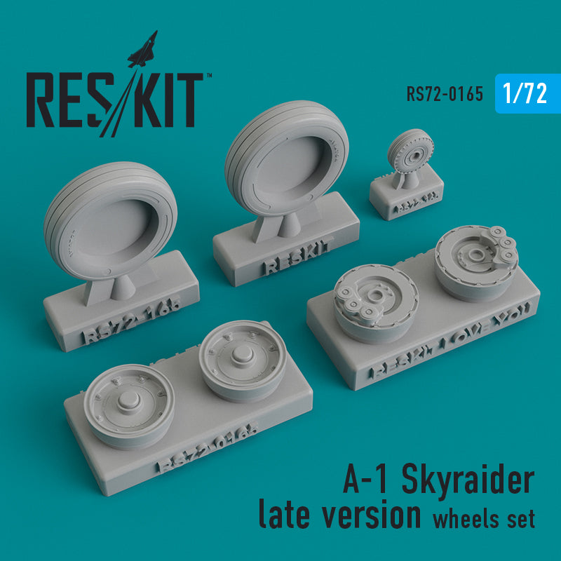 ResKit RS72-0165 1:72 Douglas A-1H/A-1J Skyraider late version wheels set