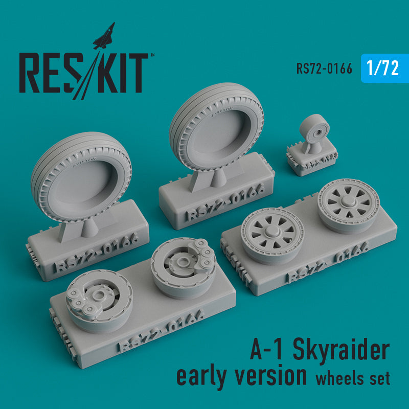 ResKit RS72-0166 1:72 Douglas A-1H/A-1J Skyraider early version wheels set