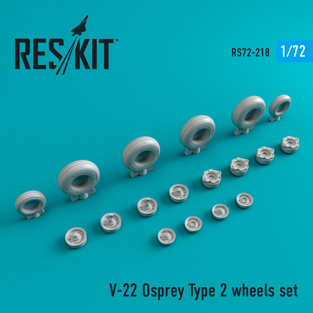 ResKit RS72-0218 1:72 Bell-Boeing V-22 Osprey Type 2 wheels set