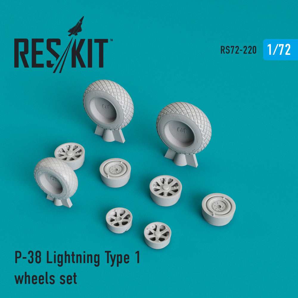 ResKit RS72-0220 1:72 Lockheed P-38 Lightning Type 1 wheels set