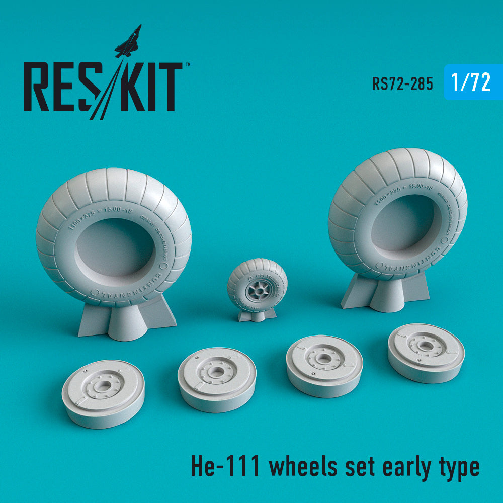 ResKit RS72-0285 1:72 Heinkel He-111 wheels set early type