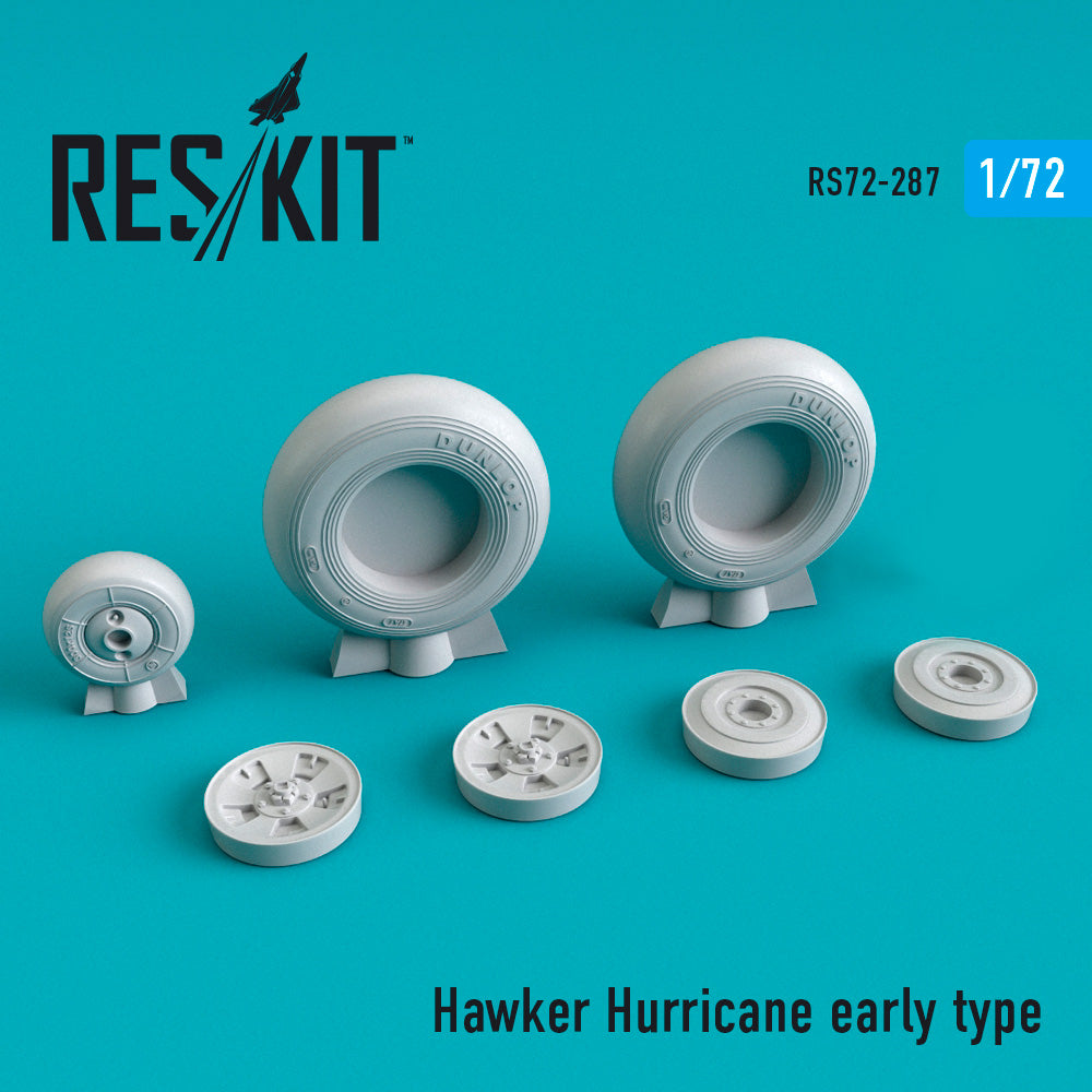 ResKit RS72-0287 1:72 Hawker Hurricane wheels set early type