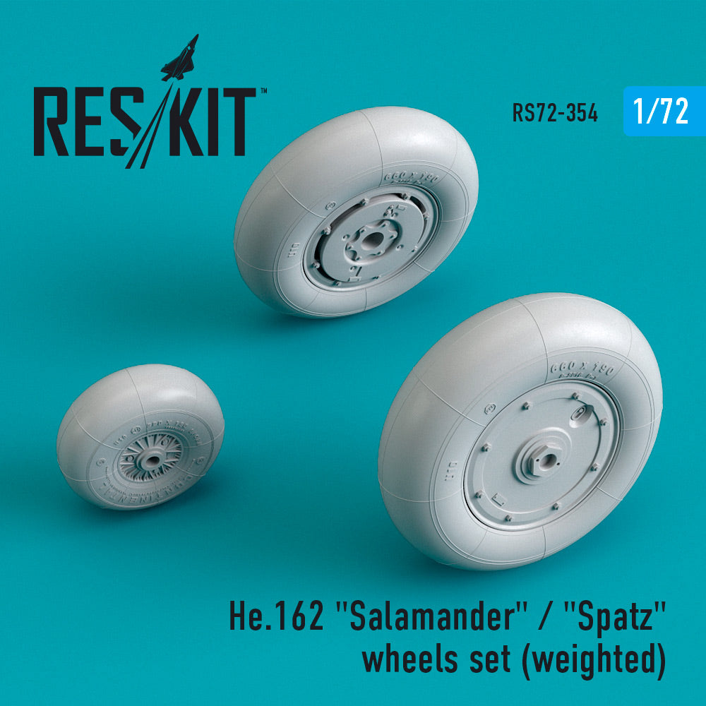 ResKit RS72-0354 1:72 Heinkel He-162A Salamander / Spatz wheels set