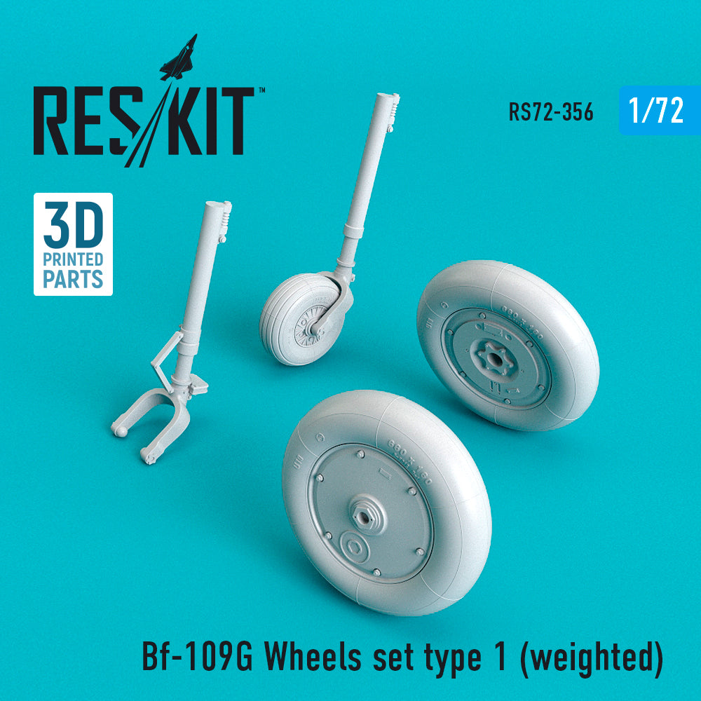 ResKit RS72-0356 1:72 Messerschmitt Bf-109G Wheels set type 1