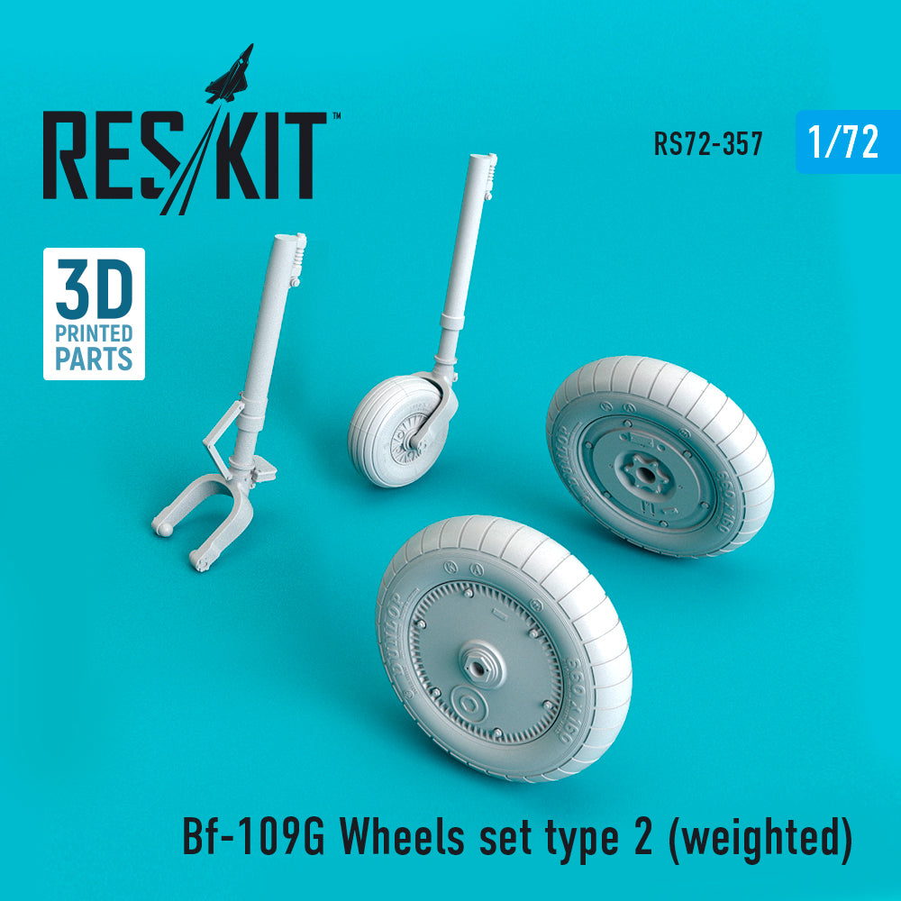 ResKit RS72-0357 1:72 Messerschmitt Bf-109G Wheels set type 2
