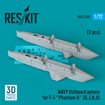 ResKit RS72-0392 1:72 NAVY Outboard pylons for McDonnell F-4 Phantom II