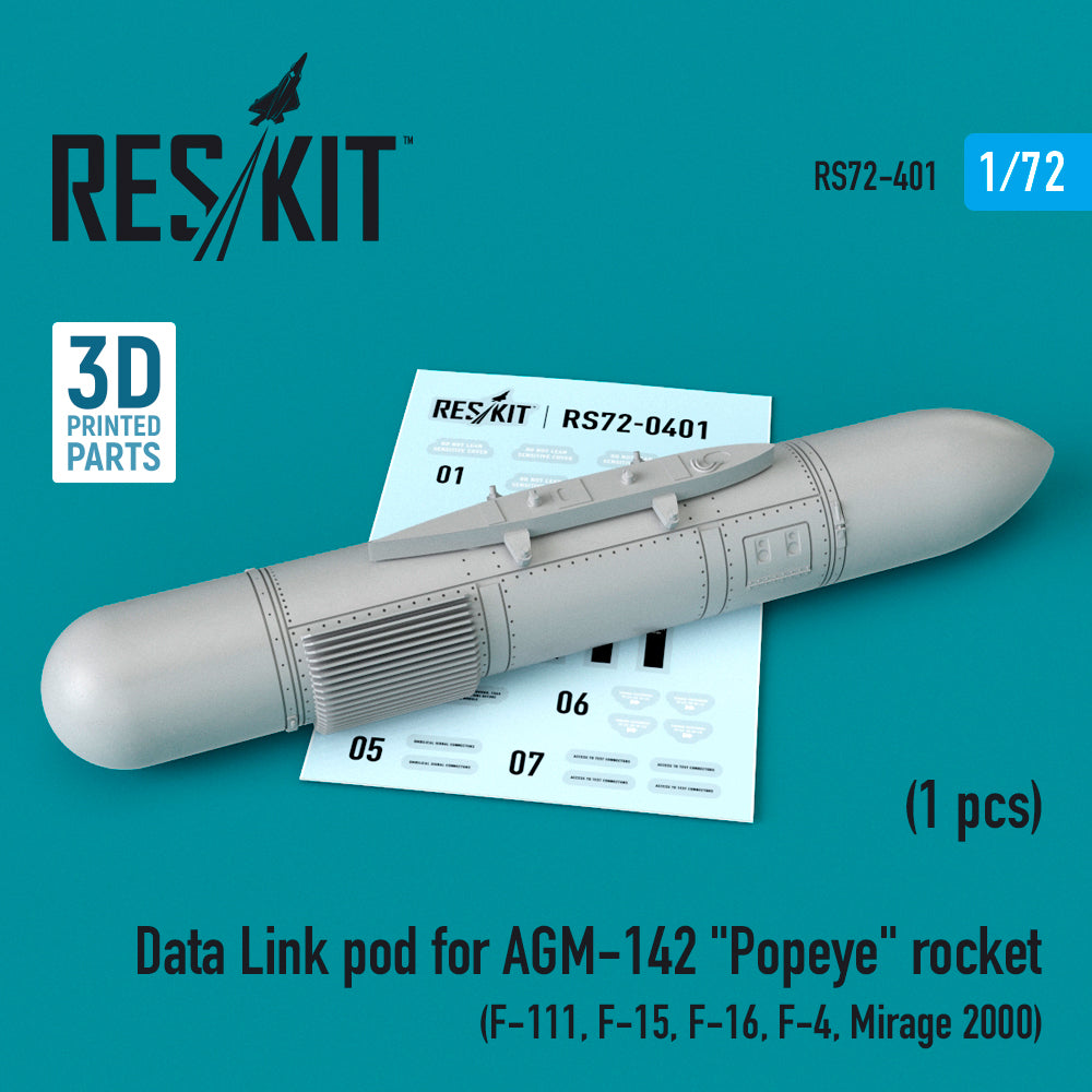ResKit RS72-0401 1:72 Data Link pod for AGM-142 Popeye rocket