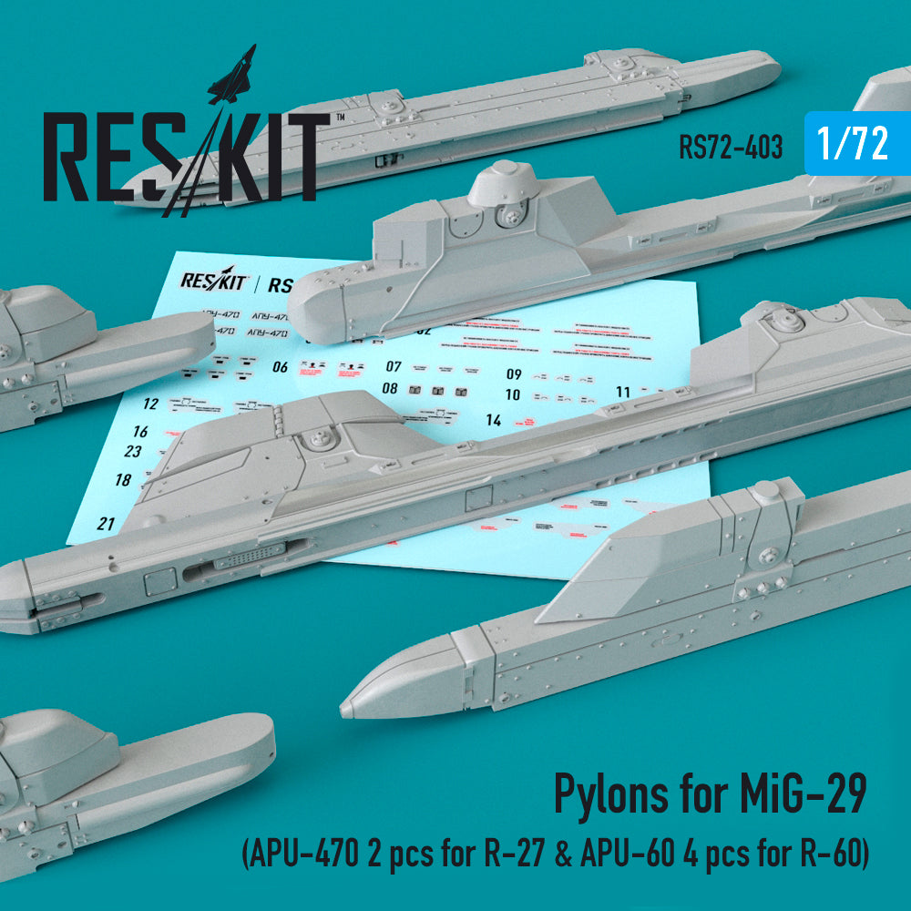 ResKit RS72-0403 1:72 Pylons for Mikoyan MiG-29