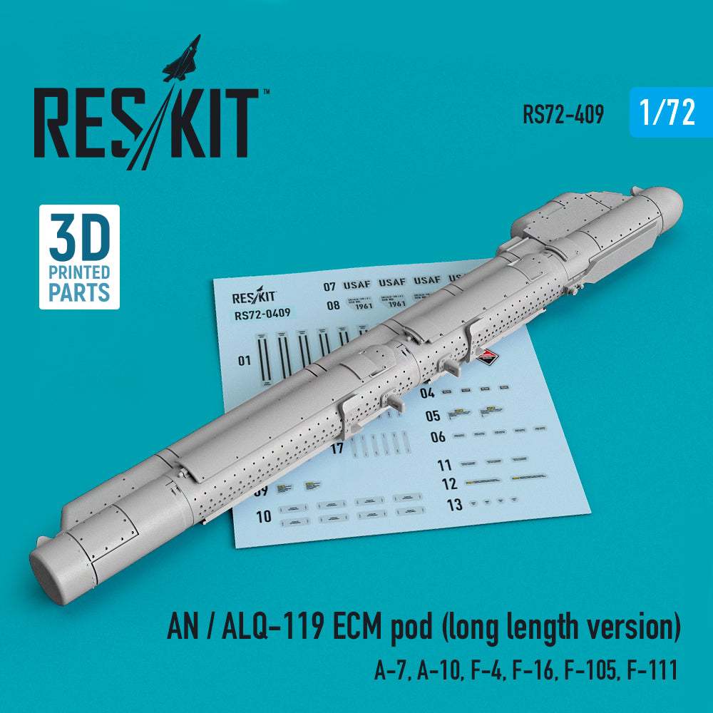 ResKit RS72-0409 1:72 AN / ALQ-119 ECM pod