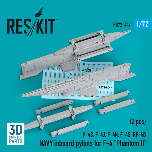 ResKit RS72-0447 1:72 NAVY inboard pylons for McDonnell F-4 Phantom