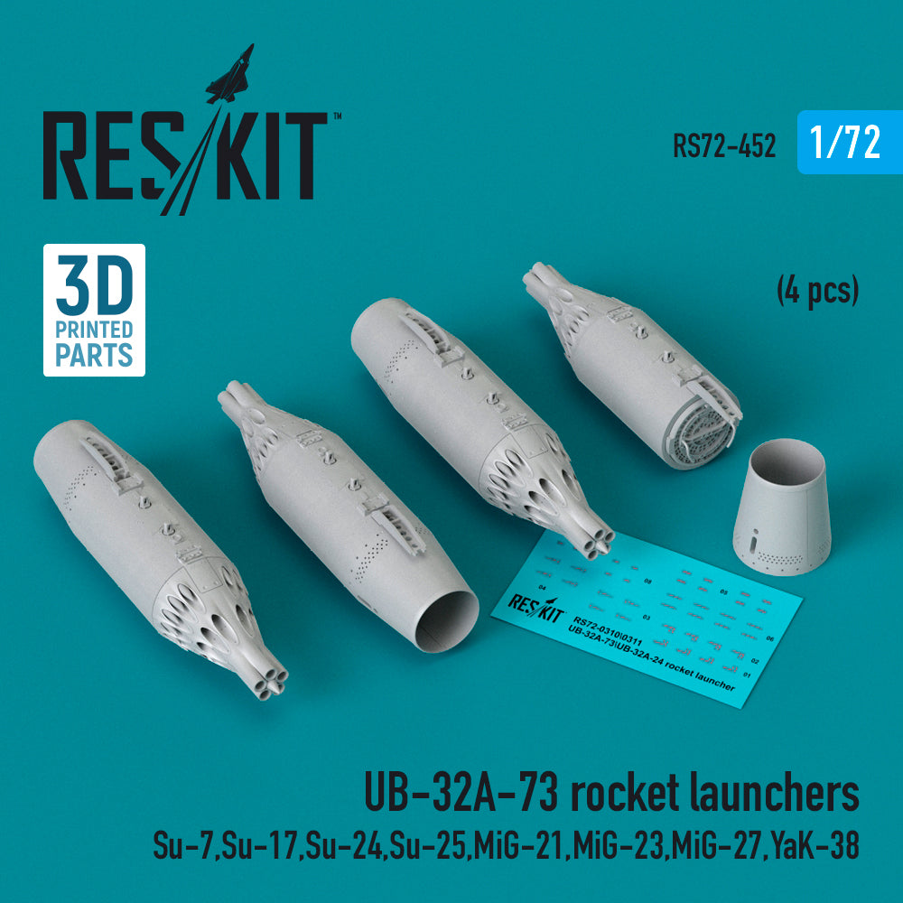 ResKit RS72-0452 1:72 UB-32A-73 rocket launchers