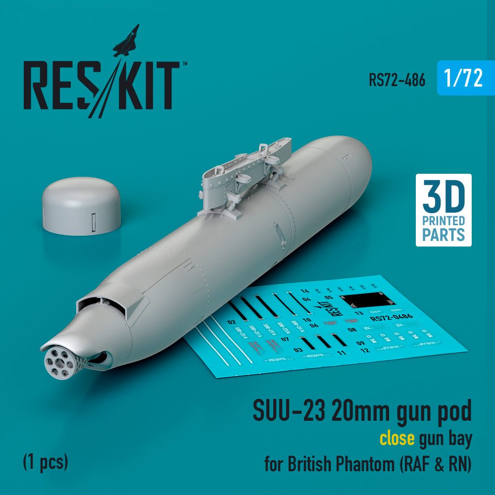 ResKit RS72-0486 1:72 SUU-23 20mm gun pod