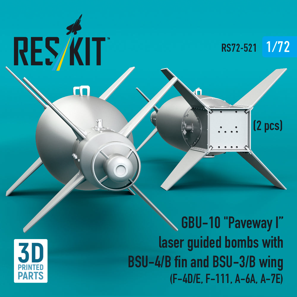 ResKit RS72-0521 1:72 GBU-10 Paveway I Laser Guided Bombs