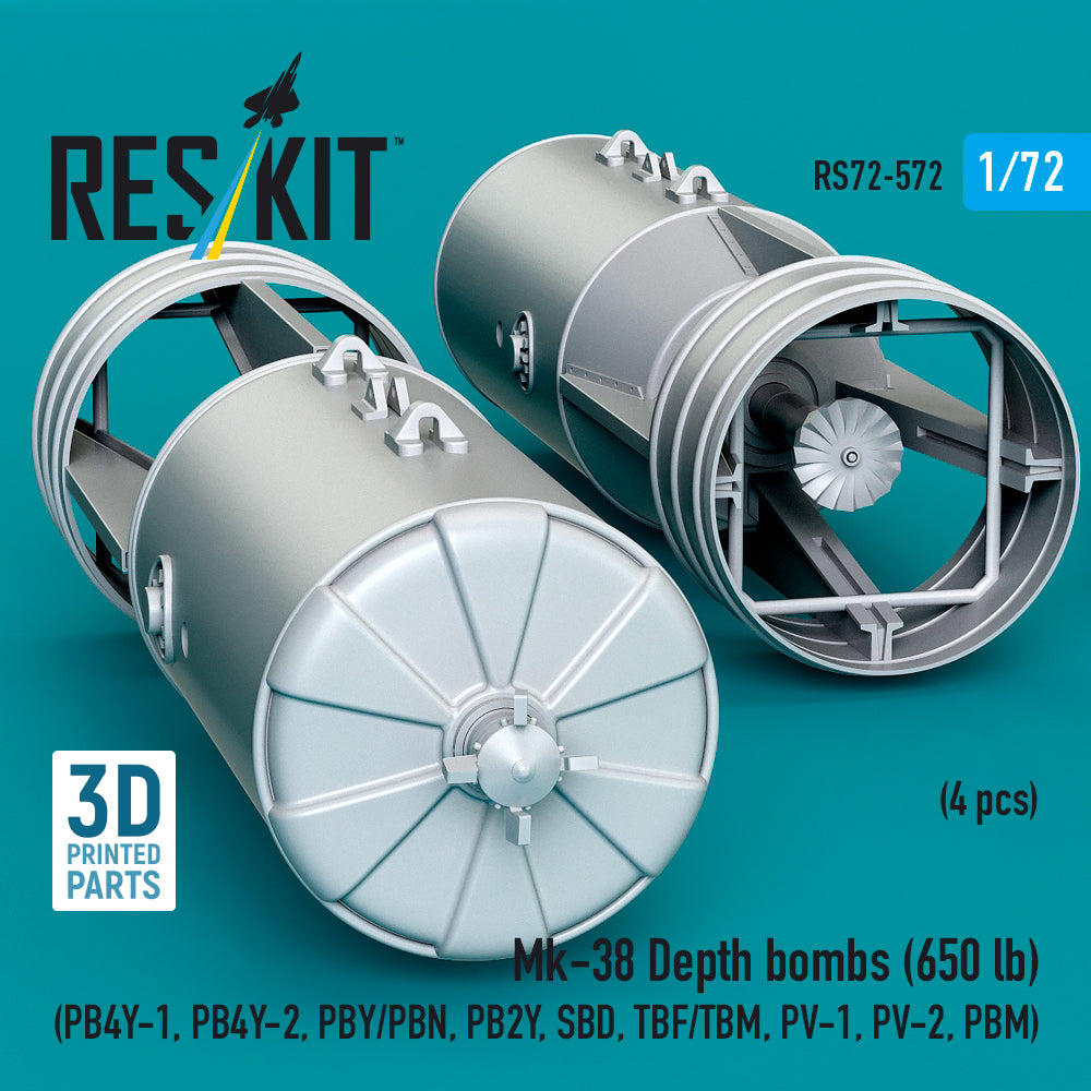 ResKit RS72-0572 1:72 Mk-38 Depth bombs